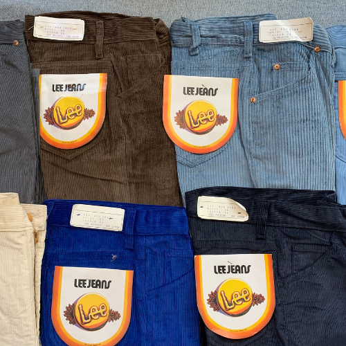 LOT of LEE Basic 5 Pockets Corduroy Trousers Vintage & Retro