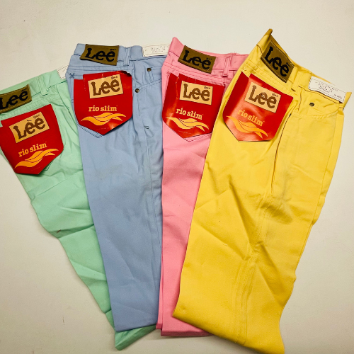 LOT of LEE Rio Slim Trousers Coloured Vintage & Retro