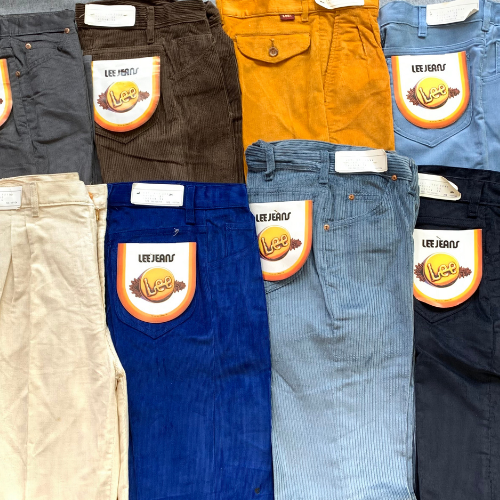 LOT of LEE Basic 5 Pockets Corduroy Trousers Vintage & Retro